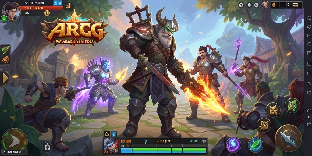 Tangkapan layar menampilkan pertarungan intens dalam dunia ARPG 68IDN.
