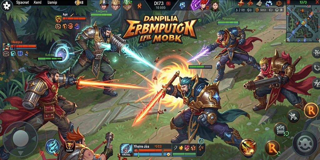 Screenshot menampilkan aksi mendebarkan dalam gameplay D73.