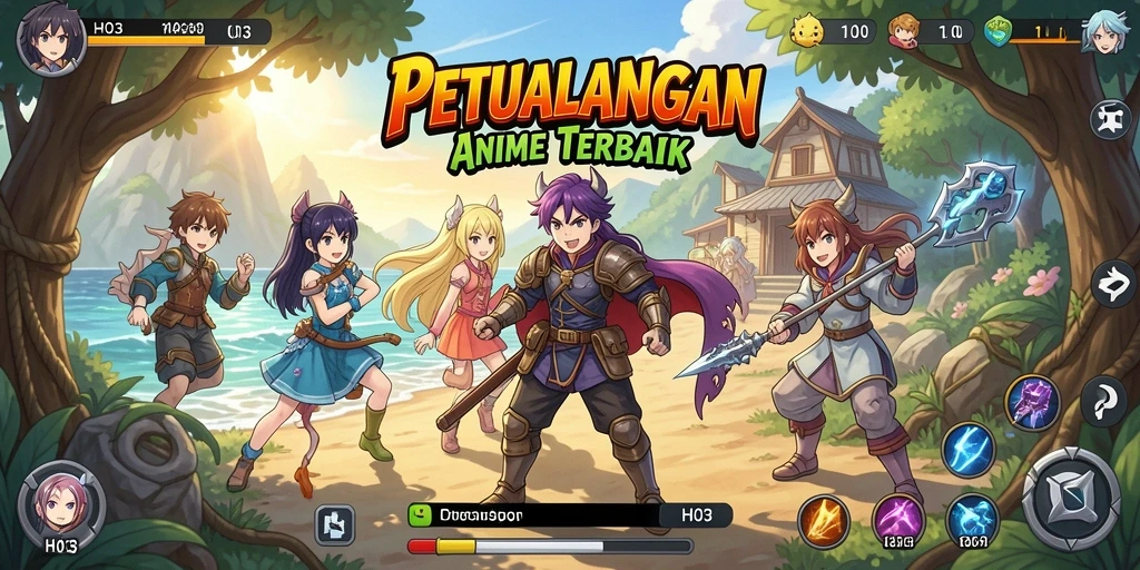 Tampilan gameplay H03 yang menakjubkan dengan karakter Anime.