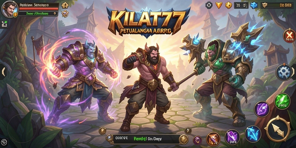 Tampilan gameplay seru KILAT77 dalam aksi ARPG.