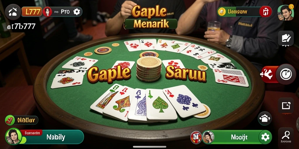 Tampilan menarik gameplay Gaple di L777 yang mengasyikkan.