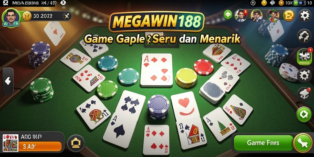 Screenshot gameplay seru dari MEGAWIN188 yang menampilkan pertarungan Gaple.