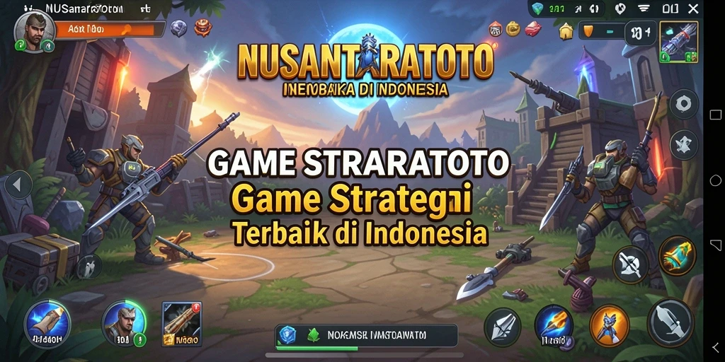 Tangkapan layar menampilkan aksi pertempuran strategis dalam NUSANTARATOTO.