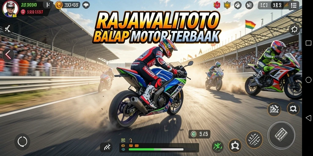 Tampilan menegangkan saat balapan di RAJAWALITOTO.