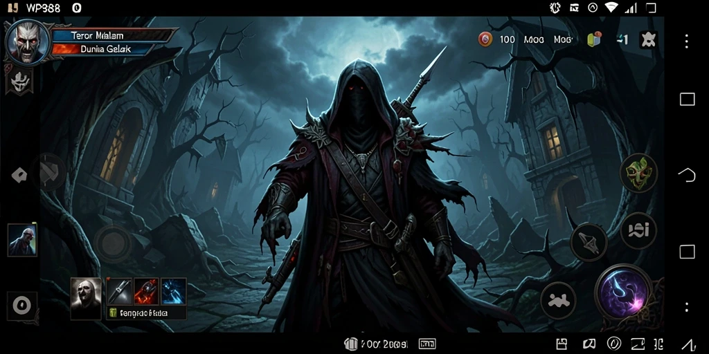 Screenshot gameplay WP888 menampilkan suasana Horror yang mencekam dan menegangkan.