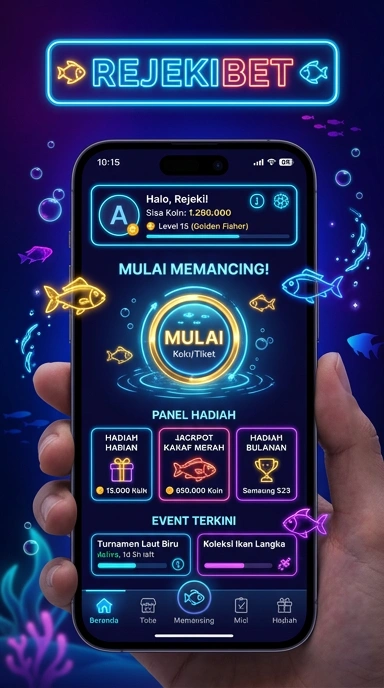 Tampilan utama aplikasi rejekibet yang intuitif dan menarik.
